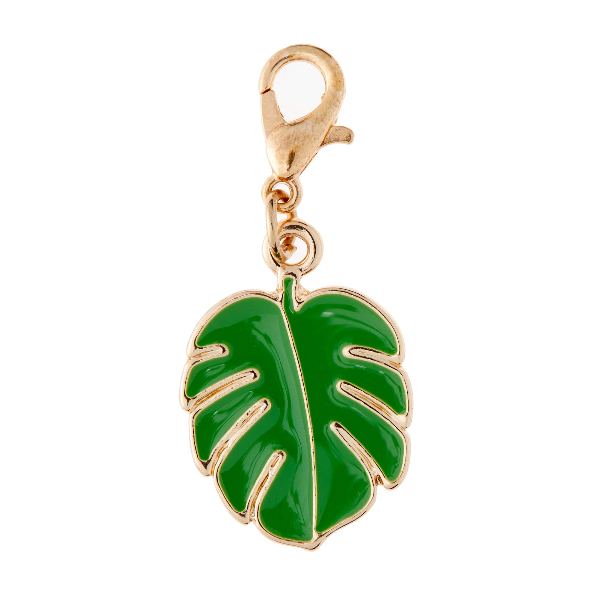 12 Pack: Charmalong™ Gold Leaf Charm by Bead Landing™